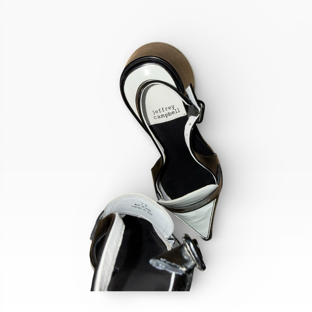 Jeffrey Campbell Black & White Pointed Toe Heels - Women’s Shoes US Size 7.5 EUC - Picture 11 of 14